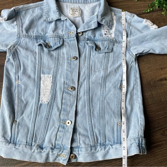 Retro 80s style trucker jacket Love Tree small - Picture 6 of 8